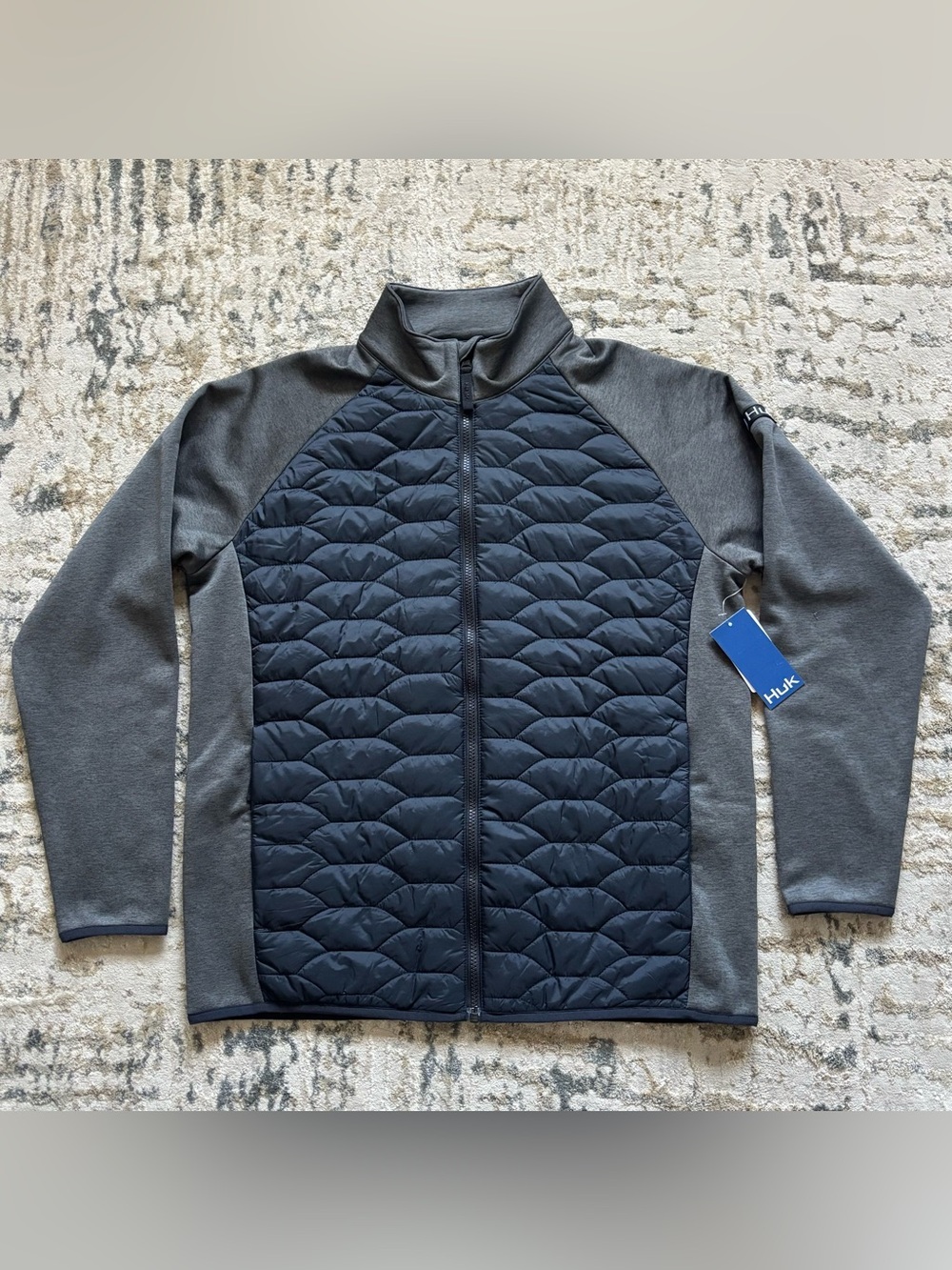 HUK Scale Hybrid DWR Insulated  Fleece Lined Jacket NEW Men’s medium black gray